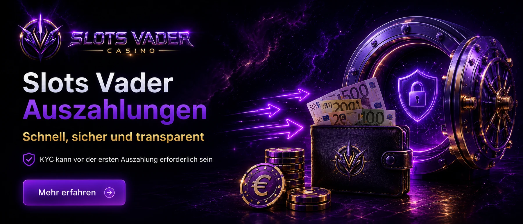 Slots Vader Auszahlungen schnell sicher und transparent